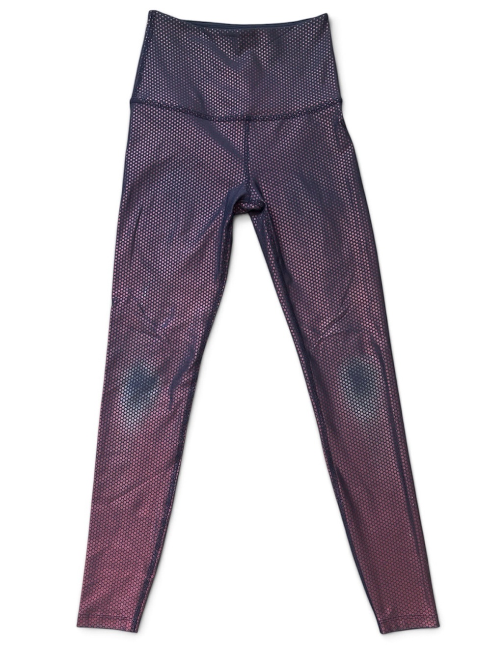 Beyond Yoga Leggings XS Dark Blue Metallic Copper Dot Print